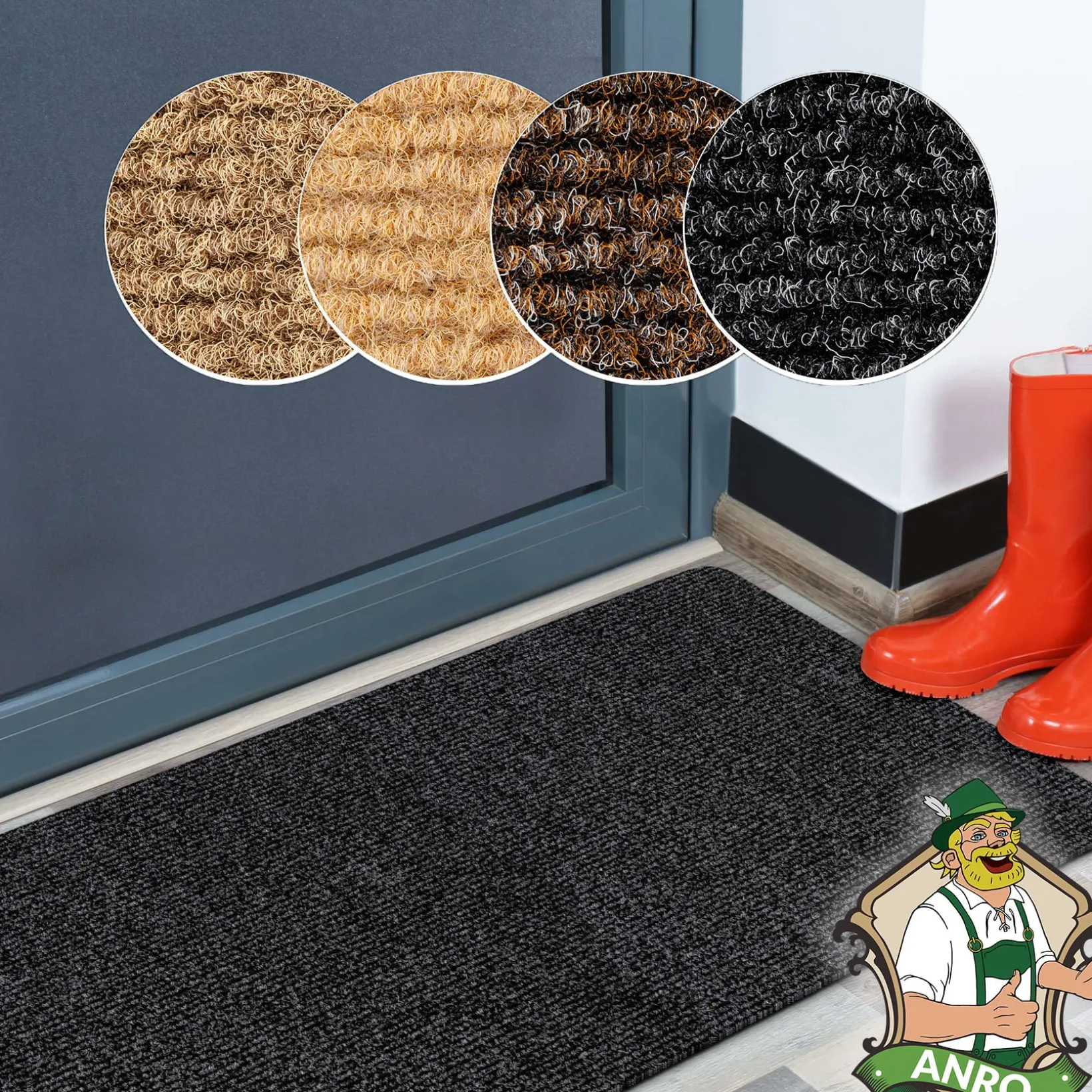 Sauberlaufmatte Schmutzfangmatte Teppichläufer Läufer Flur JUMBO Breite 100cm Meterware