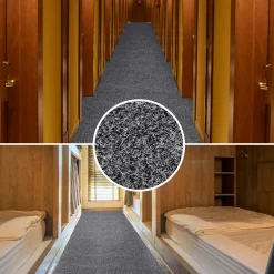 Sauberlaufmatte Schmutzfangmatte Teppichläufer Läufer Flur Innen Außen Eingang POET Breite 100cm Grau