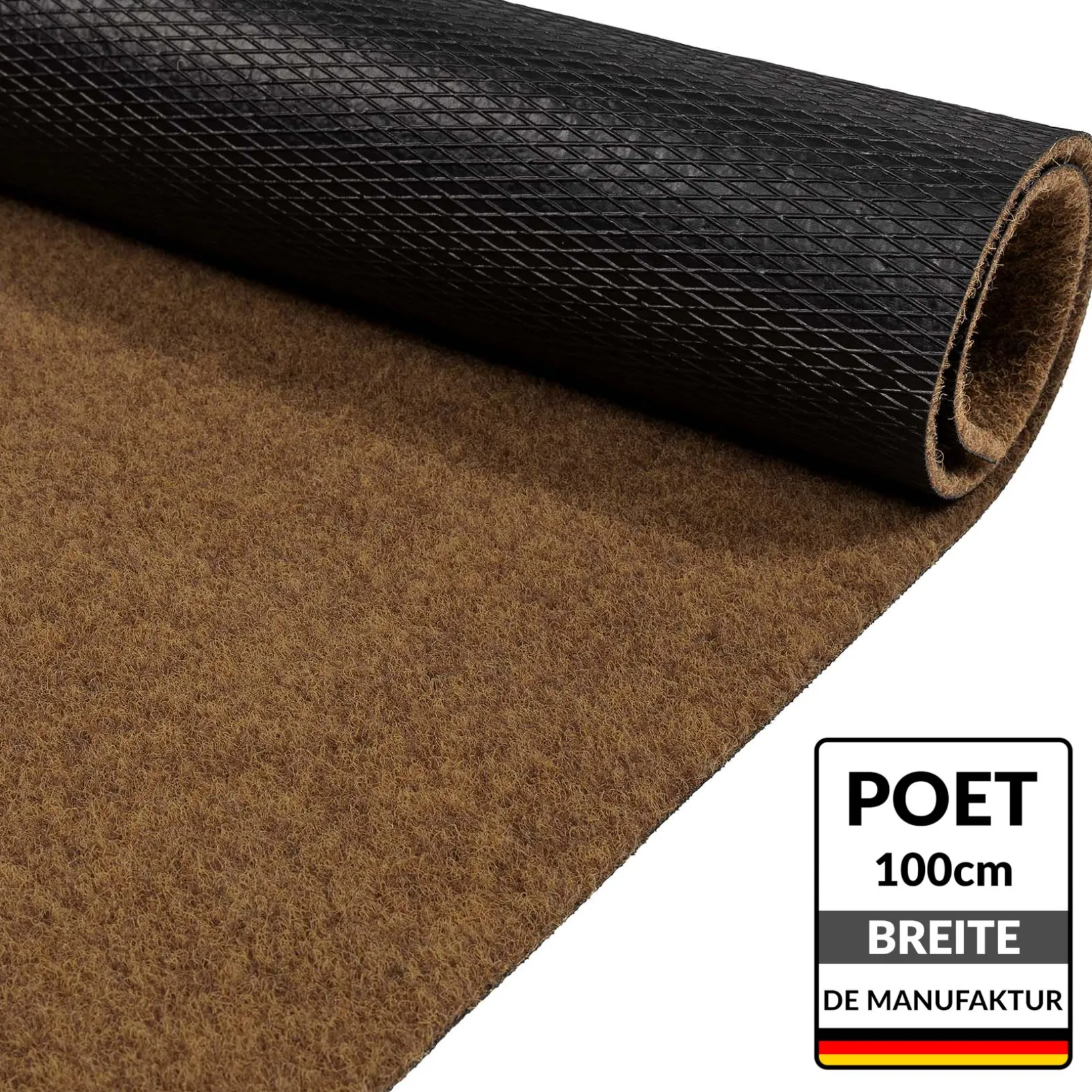 Sauberlaufmatte Schmutzfangmatte Teppichläufer Läufer Flur Innen Außen Eingang POET Breite 100cm Kokos