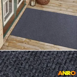 Sauberlaufmatte Teppichläufer Schmutzfangmatte Flur Läufer Teppich BOB Grau Schmutzfangläufer robust Meterware 120cm