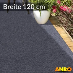 Sauberlaufmatte Teppichläufer Schmutzfangmatte Flur Läufer Teppich BOB Grau Schmutzfangläufer robust Meterware 120cm
