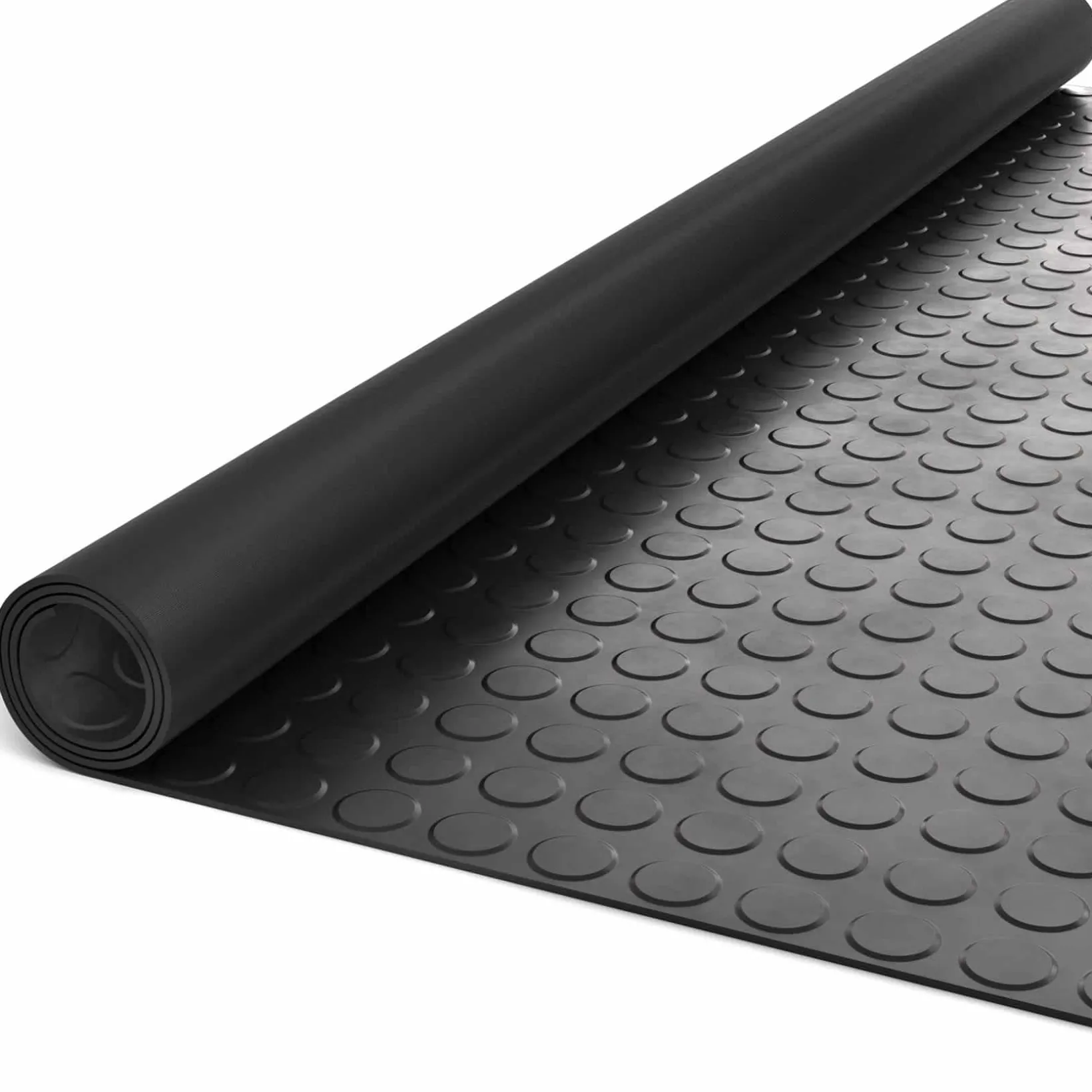 SBR Gummimatte Meterware Bodenbelag Noppenmatte Schwarz Stärke: 3mm 100cm Breite