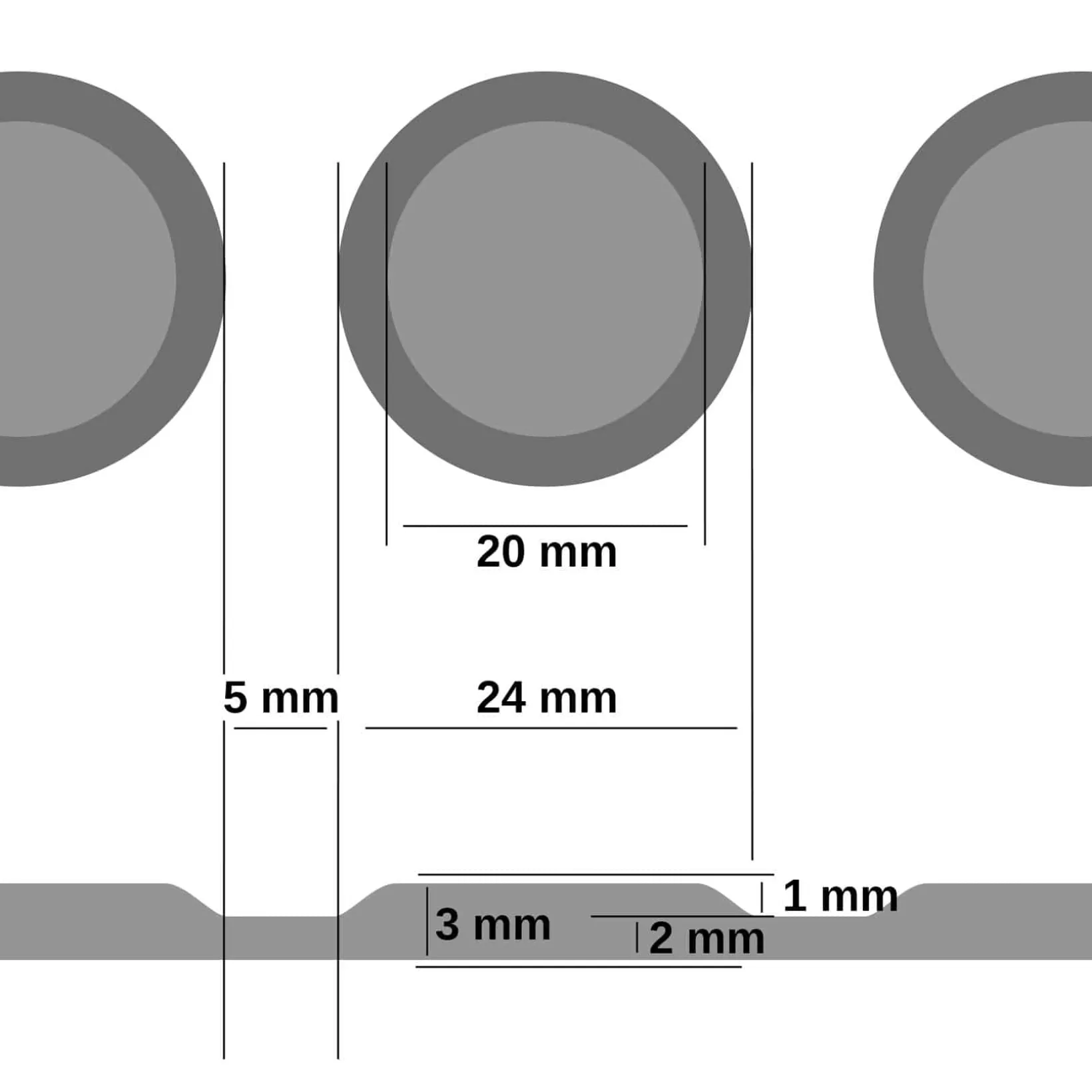 SBR Gummimatte Meterware Bodenbelag Noppen Schwarz Stärke: 3mm 120cm Breite