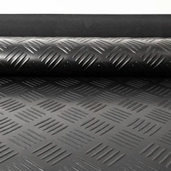 SBR Gummimatte Meterware Gummi Bodenbelag Tränen Riffelblech Optik Schwarz 3mm 100cm Breite