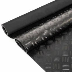 SBR Gummimatte Meterware Gummi Bodenbelag Tränen Riffelblech Optik Schwarz 3mm 100cm Breite
