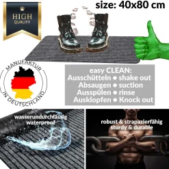 Schmutzfangmatte Fußmatte Fußabtreter MISCHA Uni Mehrfarbig