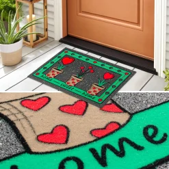 Schmutzfangmatte Fußmatte Türvorleger rutschfest Home Sweet Home 40x68cm