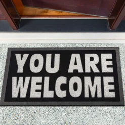 Schmutzfangmatte Fußmatte Türvorleger rutschfest You are Welcome – Glitzer 40x68cm