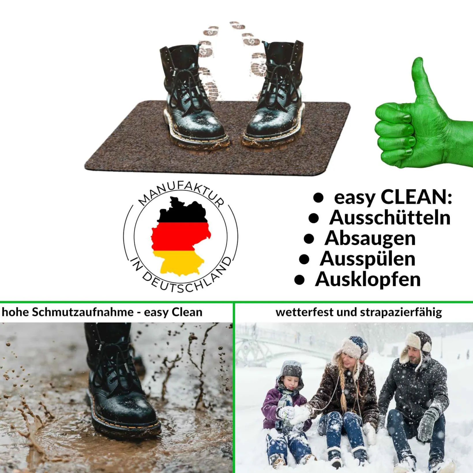 Schmutzfangmatte Schmutzfangläufer nach Maß Fußmatte Sauberlaufmatte