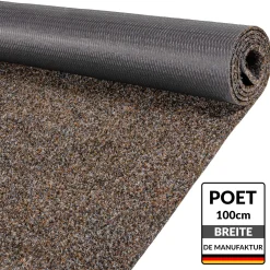 Schmutzfangmatte Teppichläufer Sauberlaufmatte Läufer Flur Innen Außen Eingang POET Breite 100cm Dunkelbraun