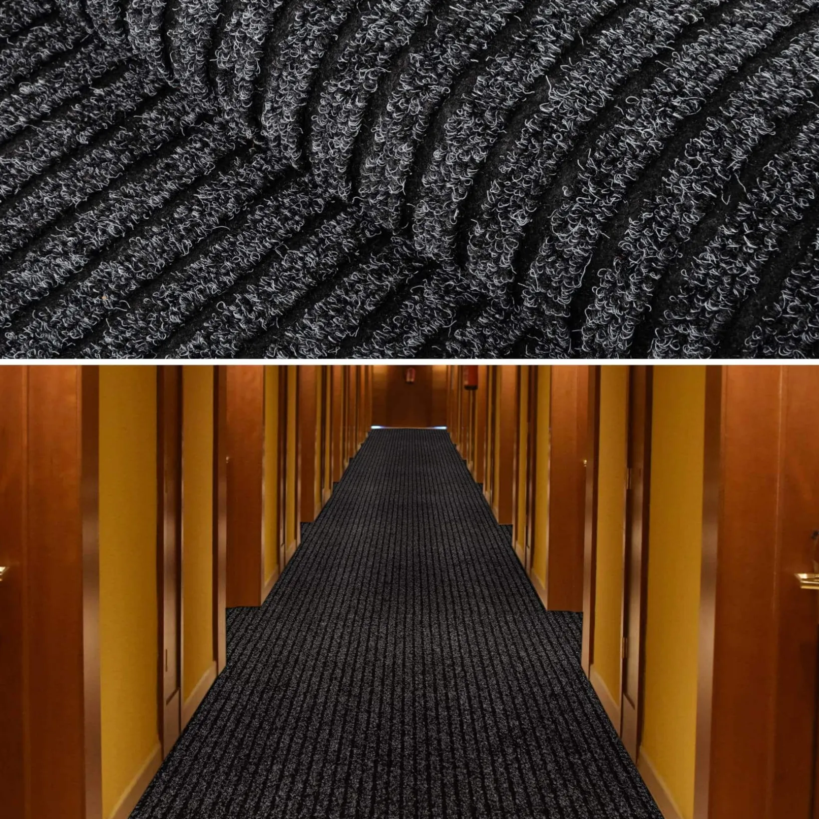 Schmutzfangmatte Teppich Meterware Fußmatte Sauberlaufmatte Flur Läufer Schwarz Breite 160 cm