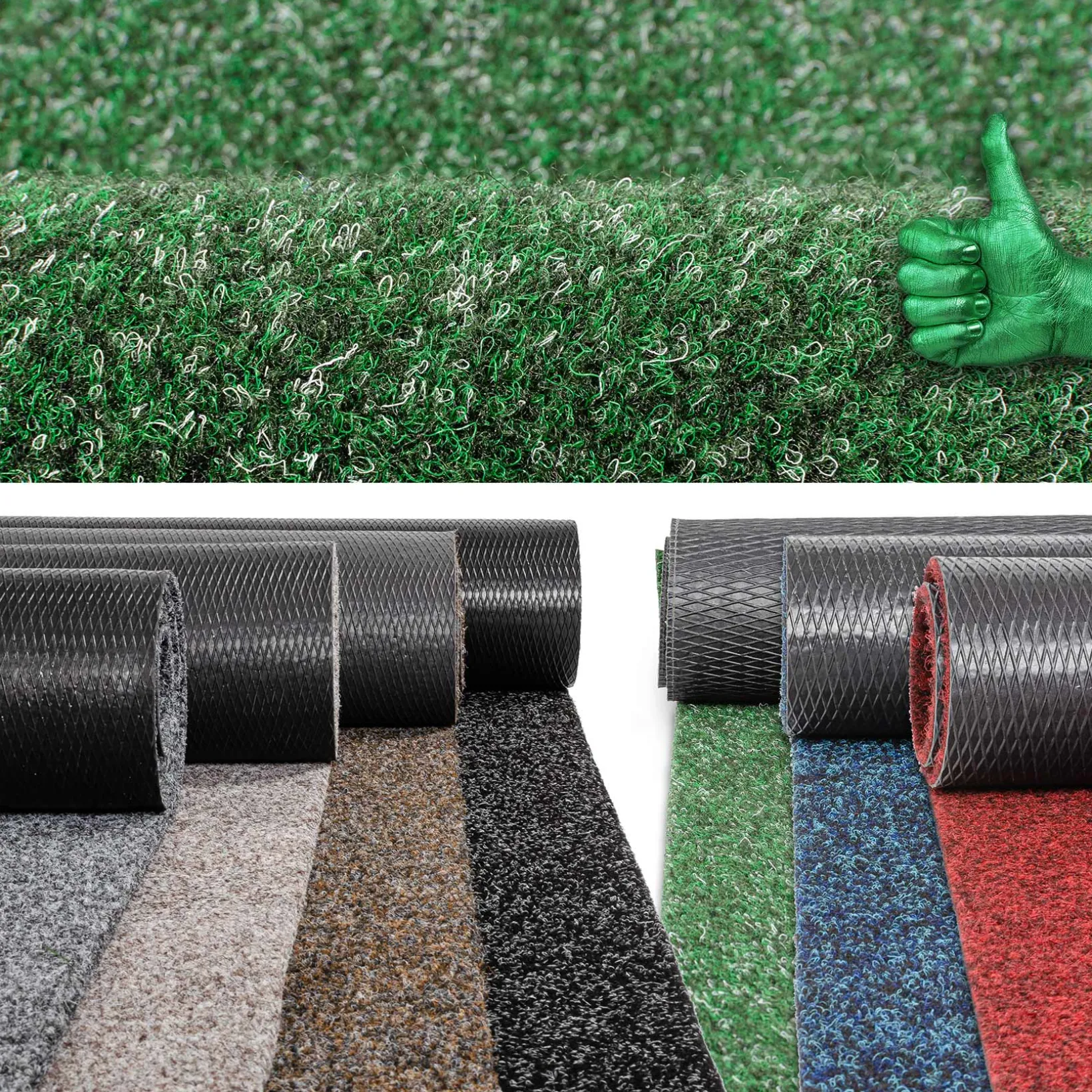 Schmutzfangteppich Grün Sauberlaufmatte Flur Teppich Teppichläufer Läufer Flur POET Breite 100cm