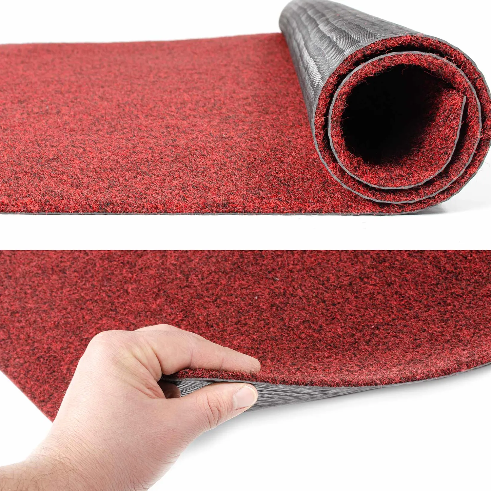 Schmutzfangteppich Rot Sauberlaufmatte Schmutzfangmatte Flur Teppich Teppichläufer Läufer Flur POET Breite 100cm