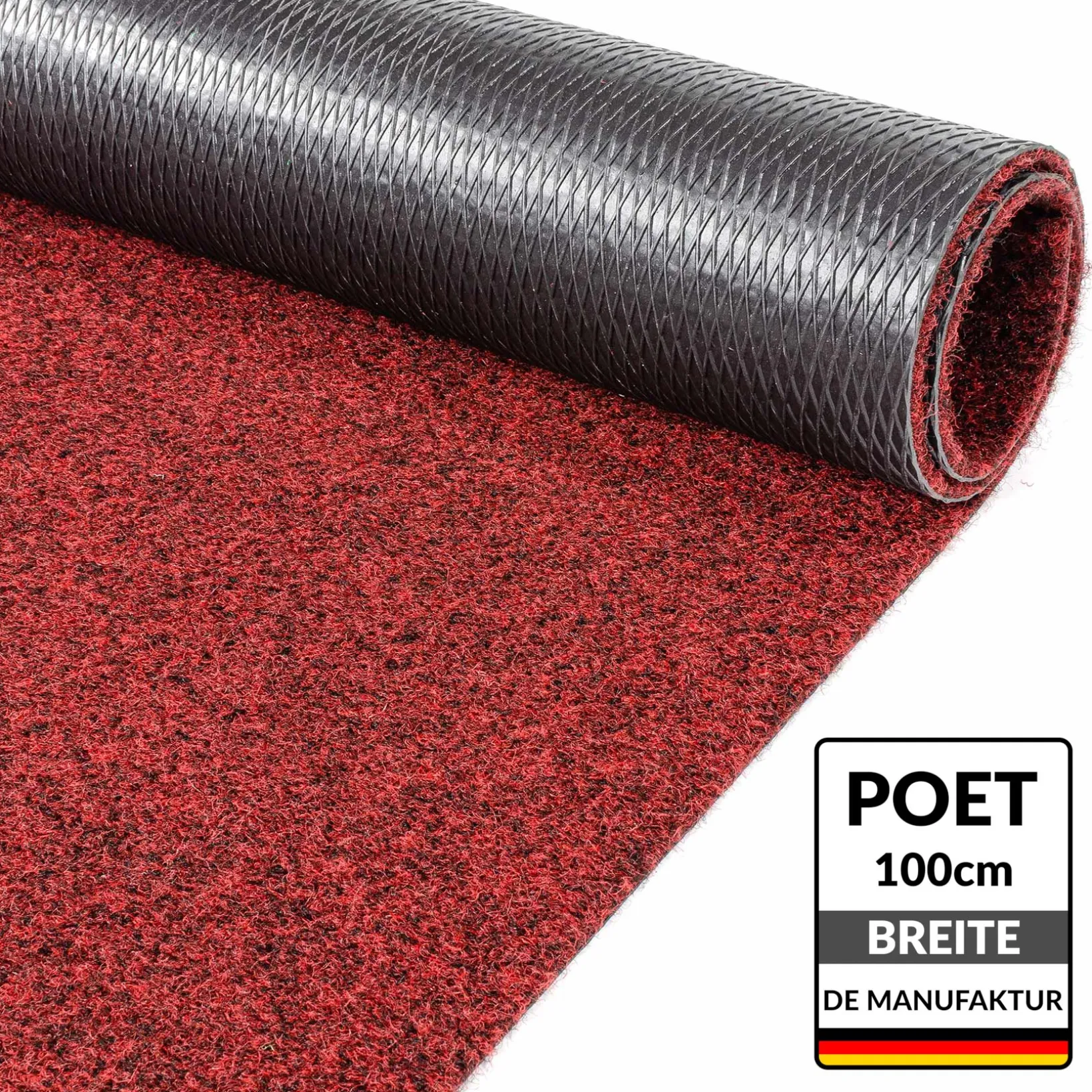 Schmutzfangteppich Rot Sauberlaufmatte Schmutzfangmatte Flur Teppich Teppichläufer Läufer Flur POET Breite 100cm