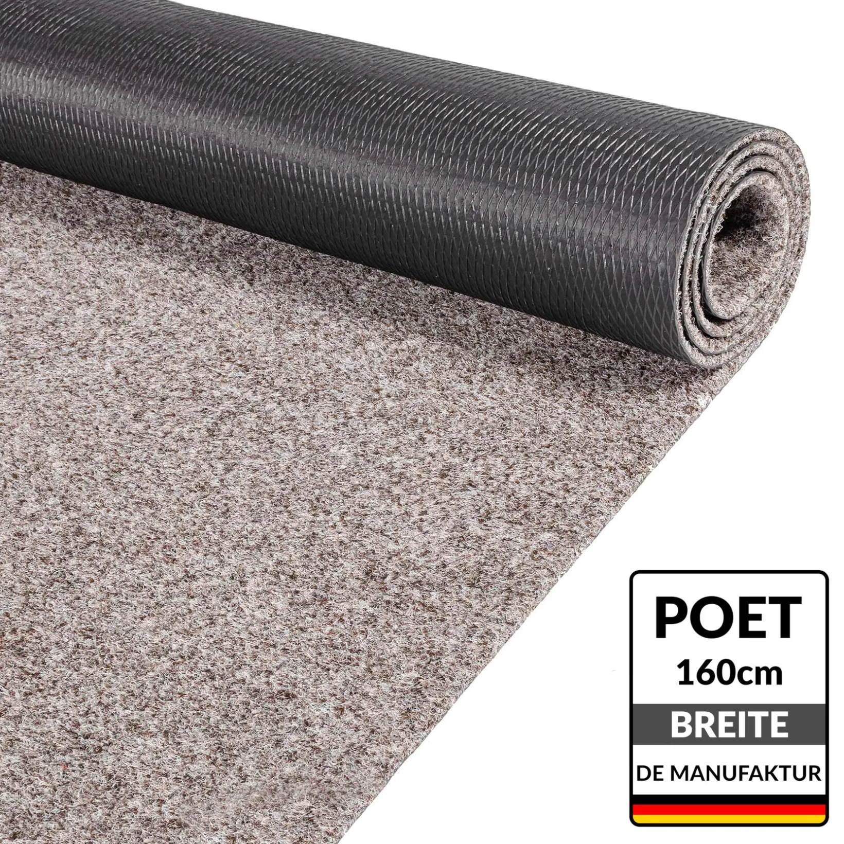 Schmutzfangteppich Sauberlaufmatte Flur Teppich Teppichläufer Läufer Flur POET Breite 160cm Beige