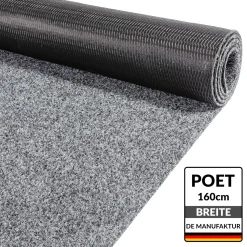 Schmutzfangteppich Sauberlaufmatte Flur Teppich Teppichläufer Läufer Flur POET Breite 160cm Grau