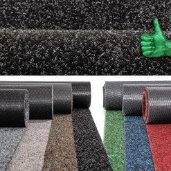 Schmutzfangteppich Sauberlaufmatte Flur Teppich Teppichläufer Läufer Flur POET Breite 160cm Schwarz