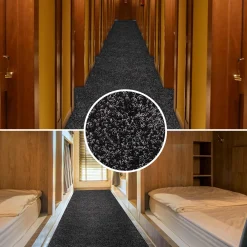 Schmutzfangteppich Sauberlaufmatte Flur Teppich Teppichläufer Läufer Flur POET Breite 160cm Schwarz