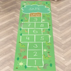 Spielmatte Hüpfspiel Teppich Läufer Hüpfspiel abwaschbar rutschfest Himmel & Hölle 75x235cm