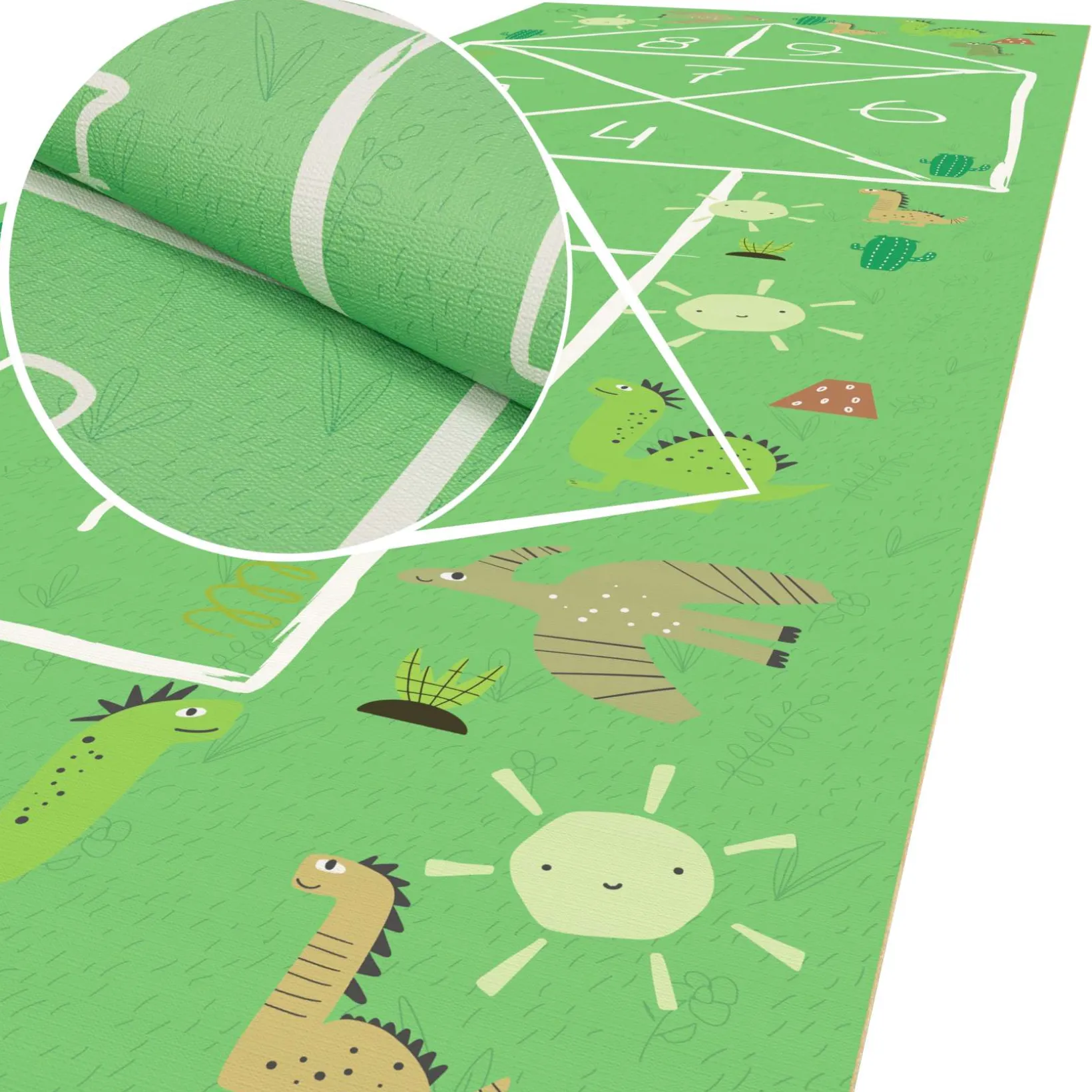 Spielmatte Hüpfspiel Teppich Läufer Hüpfspiel abwaschbar rutschfest Briefhopse 75x194cm