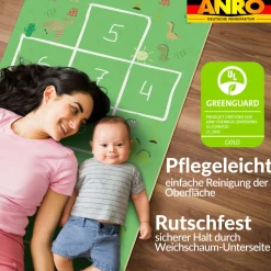 Spielmatte Hüpfspiel Teppich Läufer Hüpfspiel abwaschbar rutschfest Hinkepott 75x161cm