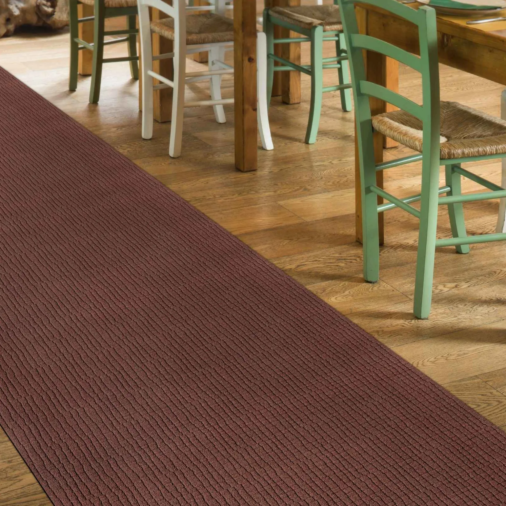 Teppichläufer Flurläufer Küchenläufer Velours Wilson Braun 65cm Breit