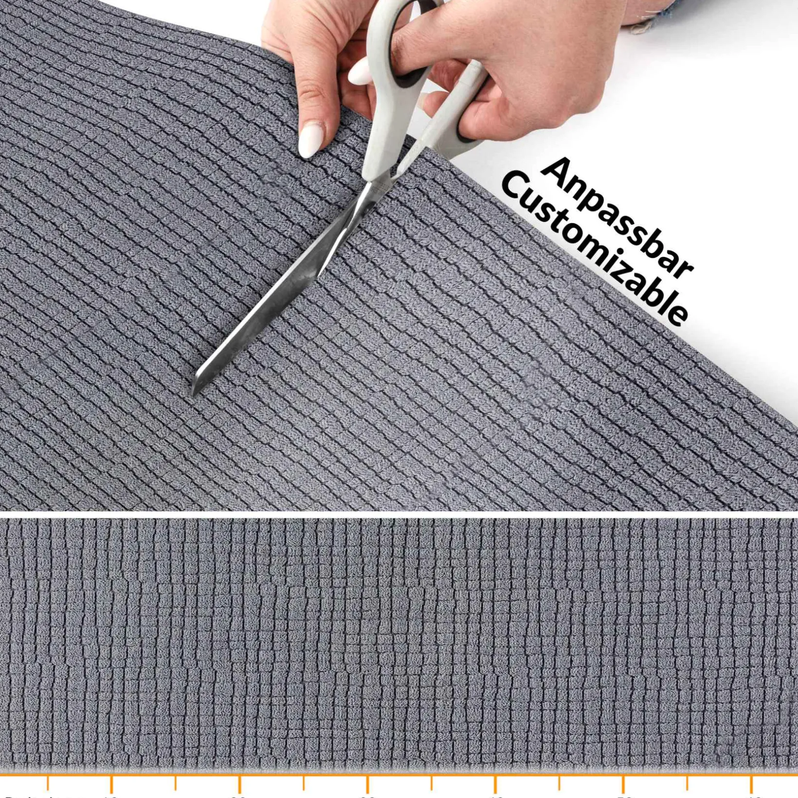 Teppichläufer Flurläufer Küchenläufer Velours Wilson Grau 65cm Breit