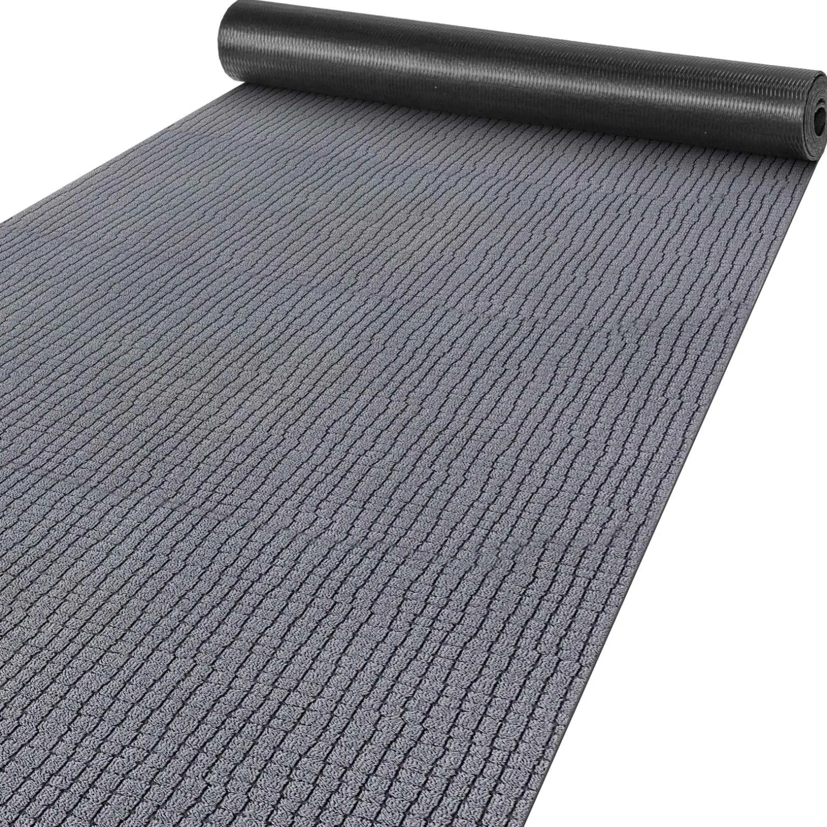 Teppichläufer Flurläufer Küchenläufer Velours Wilson Grau 65cm Breit