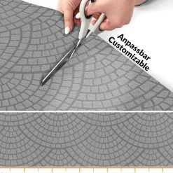 Teppichläufer Flur Läufer Küchenläufer Sauberlaufmatte Premium waschbar Davis Mosaiksteinen Breite 100cm