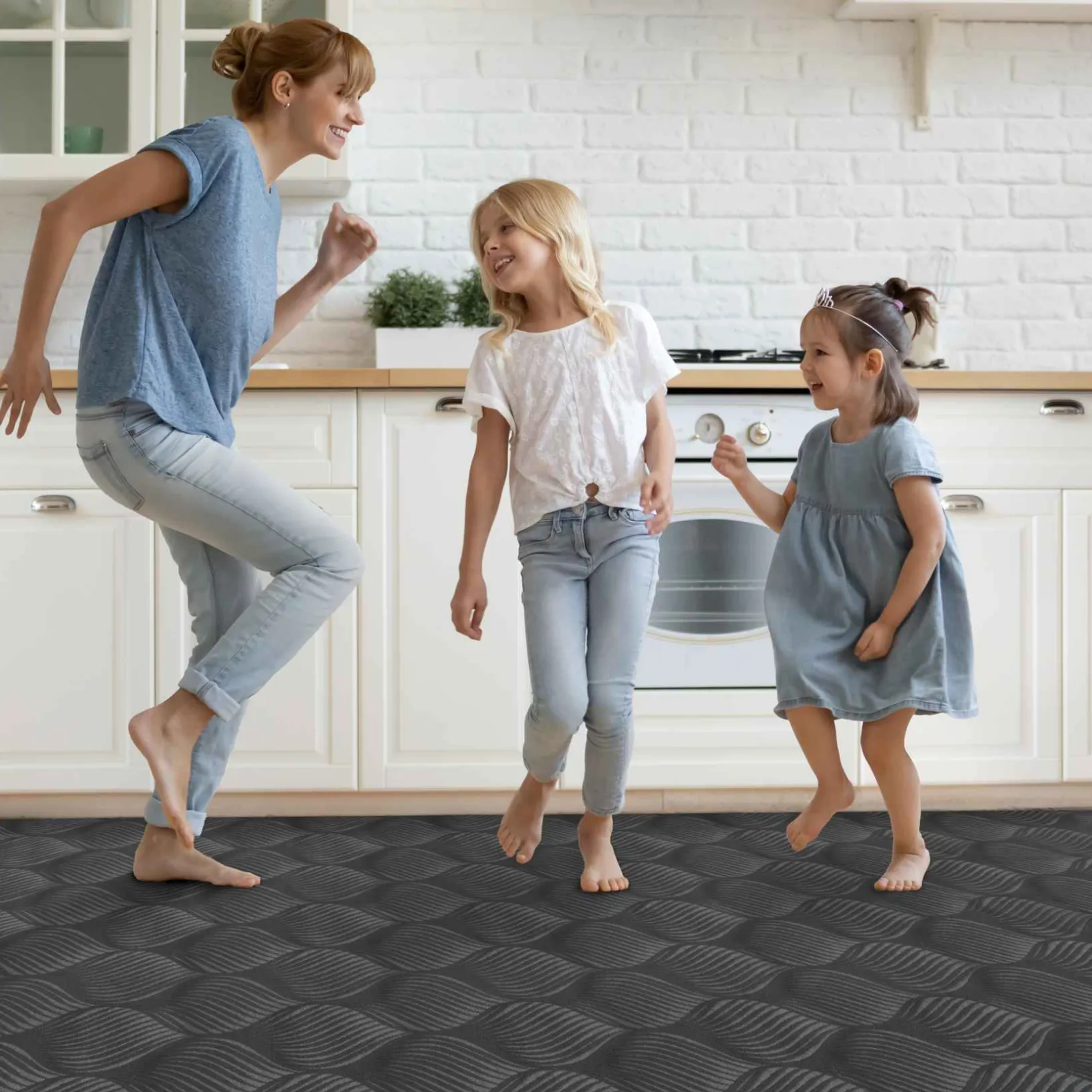 Teppichläufer Flur Läufer Küchenläufer Sauberlaufmatte Teppich Flur abwaschbar Textil Baker Breite 100cm