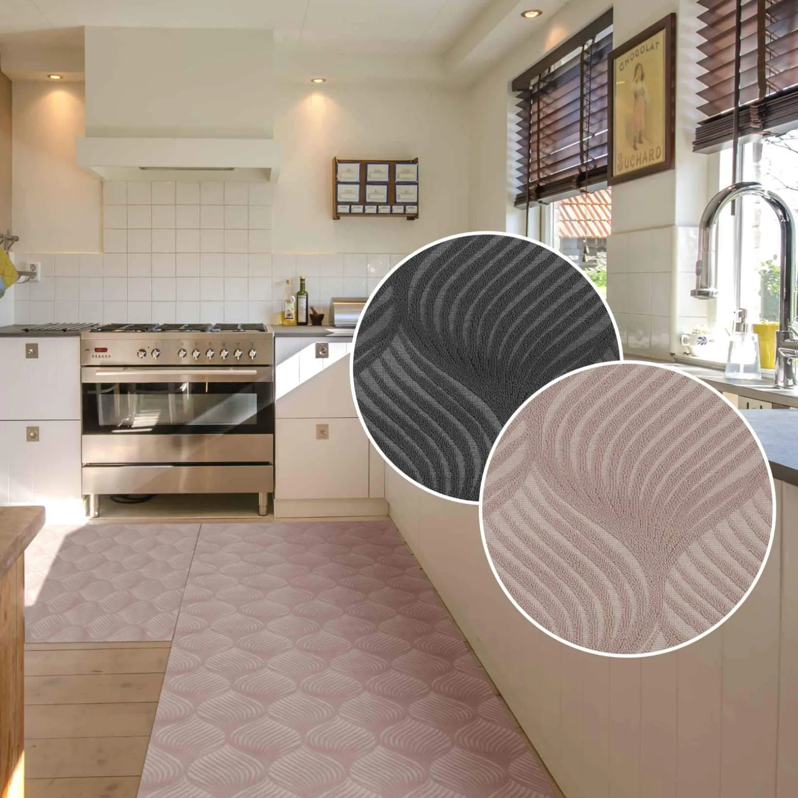 Teppichläufer Flur Läufer Küchenläufer Sauberlaufmatte Teppich Flur abwaschbar Textil Baker Breite 100cm