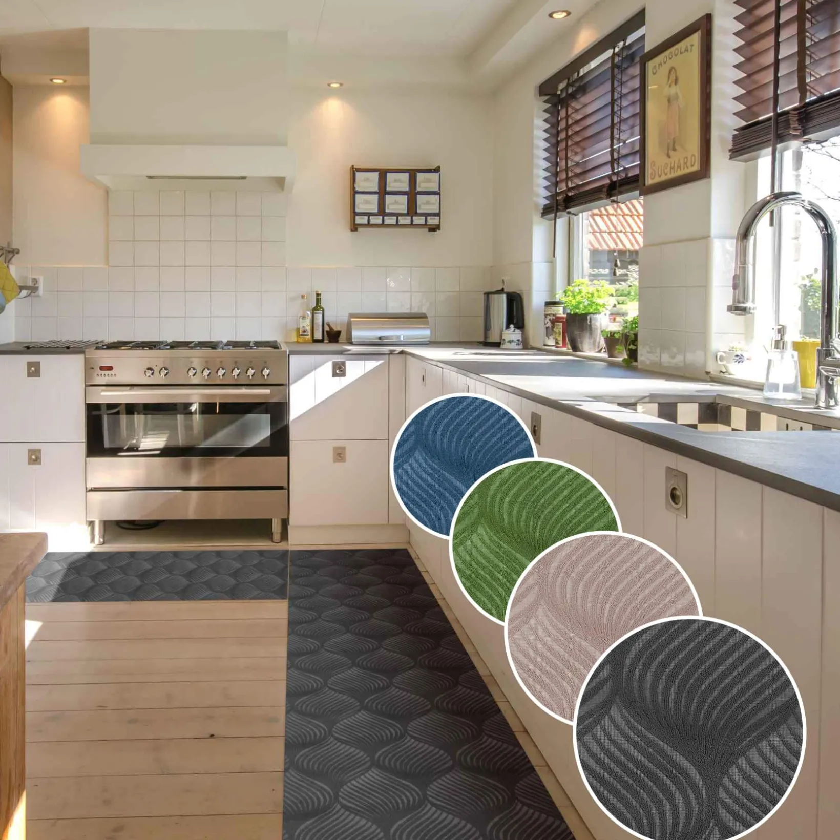 Teppichläufer Flur Läufer Küchenläufer Sauberlaufmatte Teppich Flur abwaschbar Textil Baker Breite 67cm