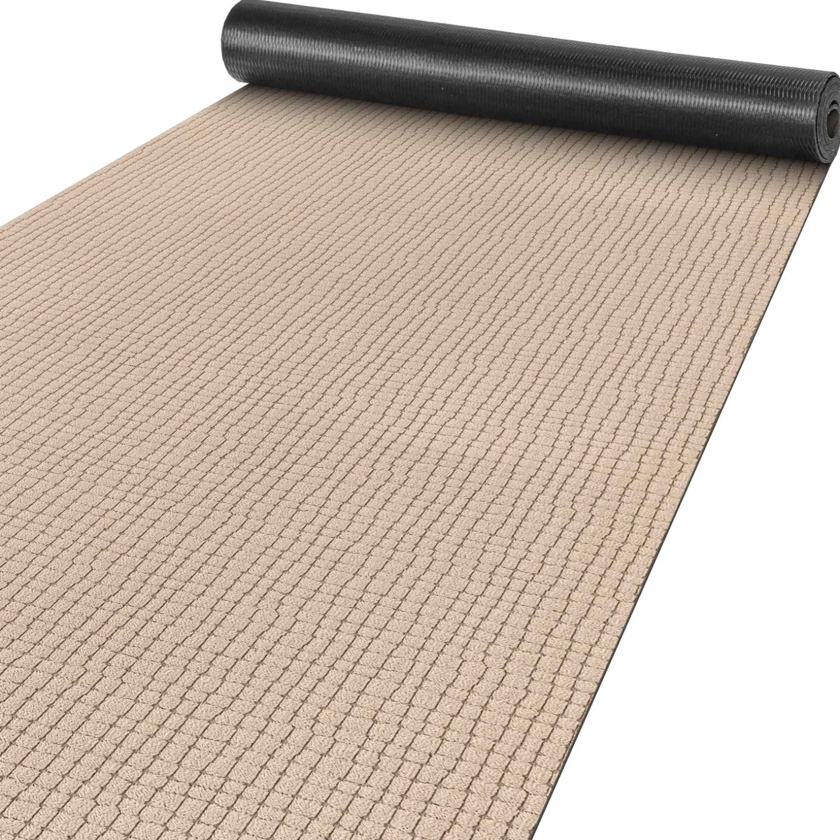 Teppichläufer Flurläufer Küchenläufer Velours Wilson Beige 65cm Breit