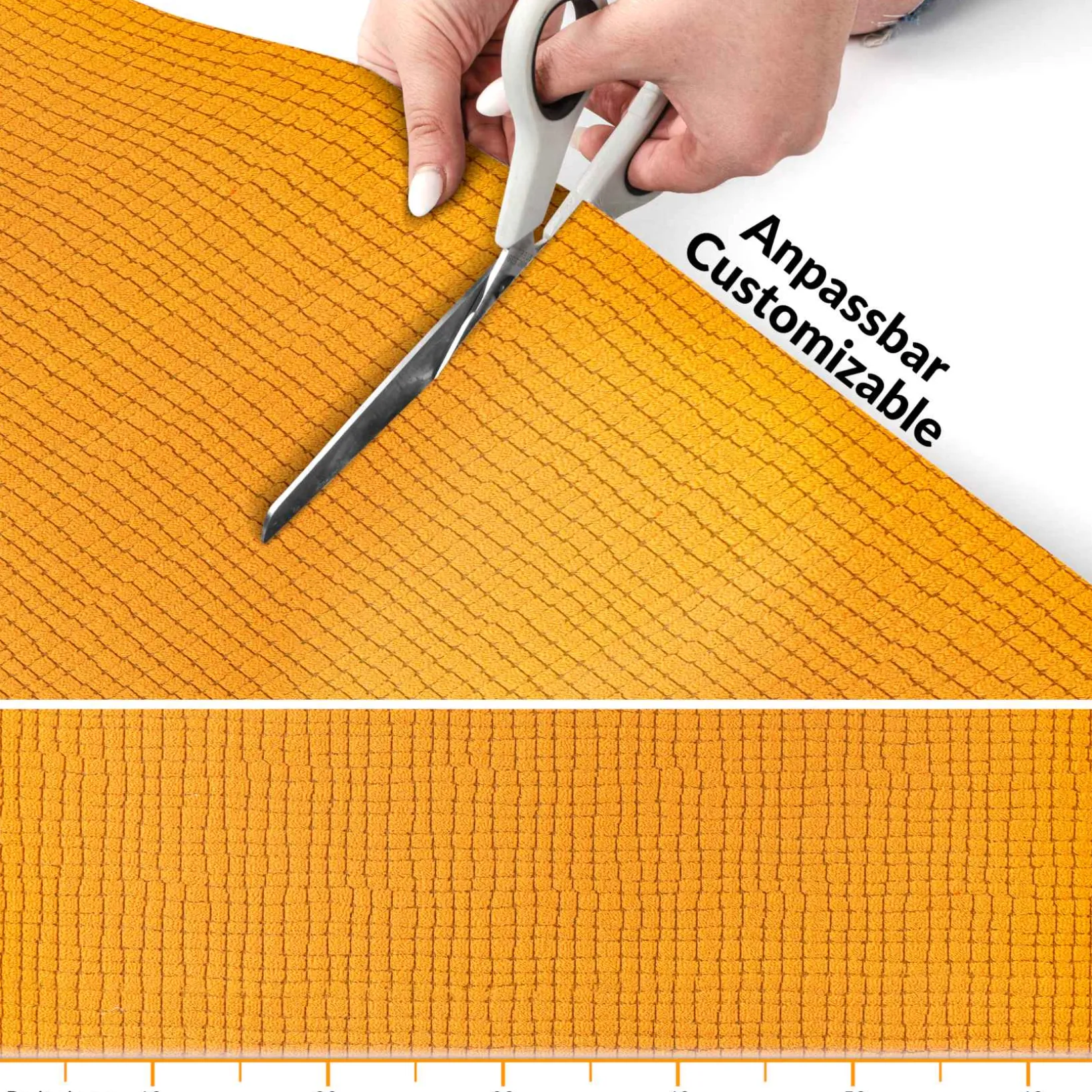 Teppichläufer Flurläufer Küchenläufer Velours Wilson Orange 65cm Breit