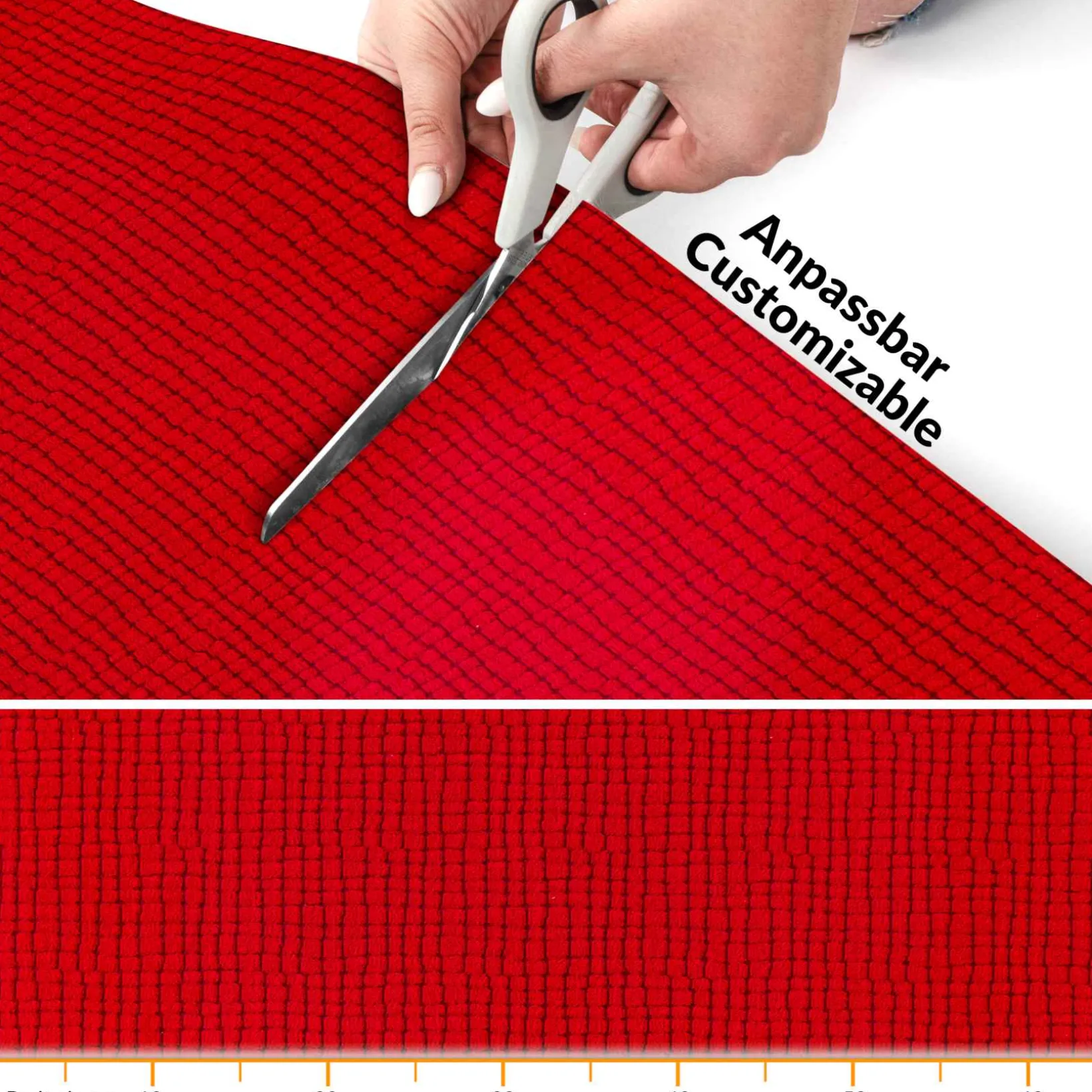 Teppichläufer Flurläufer Küchenläufer Velours rutschfest Wilson Rot 65cm Breit