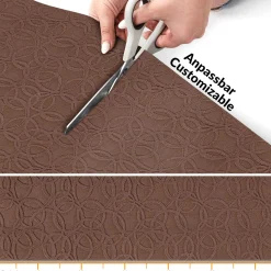Teppichläufer Flurläufer Küchenläufer Velours waschbar rutschfest Sisi Optical Braun 65cm Breit