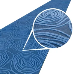 Teppichläufer Flurläufer Küchenläufer Velours waschbar rutschfest Sisi Essence Blau 50cm Breit