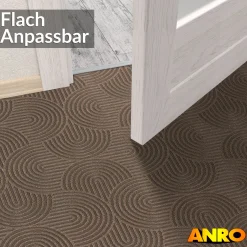 Teppichläufer Küchenläufer Flur Läufer Velours rutschfest waschbar Braun Velora 3 Breiten