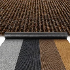 Teppichläufer Läufer Flur Sauberlaufmatte Läufer rutschfest STRIBET Breite 100cm Dunkelbraun