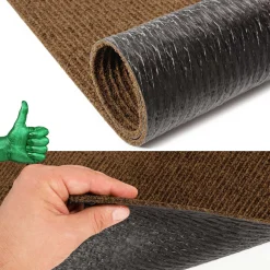Teppichläufer Läufer Flur Sauberlaufmatte Schmutzfangmatte Flur Teppich STRIBET Breite 100cm Hellbraun