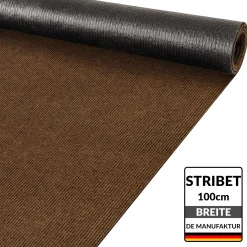 Teppichläufer Läufer Flur Sauberlaufmatte Schmutzfangmatte Flur Teppich STRIBET Breite 100cm Hellbraun