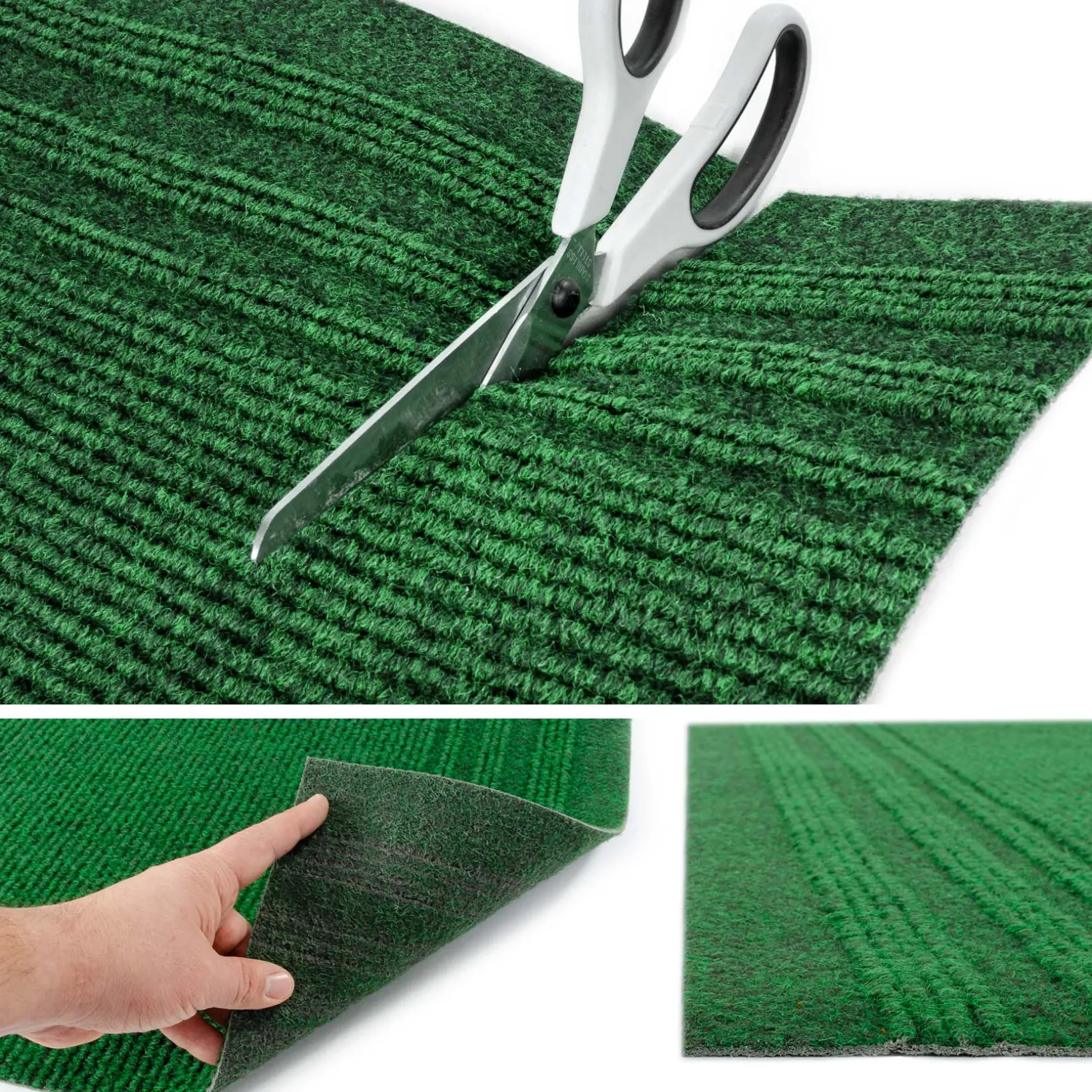 Teppichläufer Läufer Flur Teppich Sauberlaufmatte Schmutzfangteppich Grün 67cm Breit