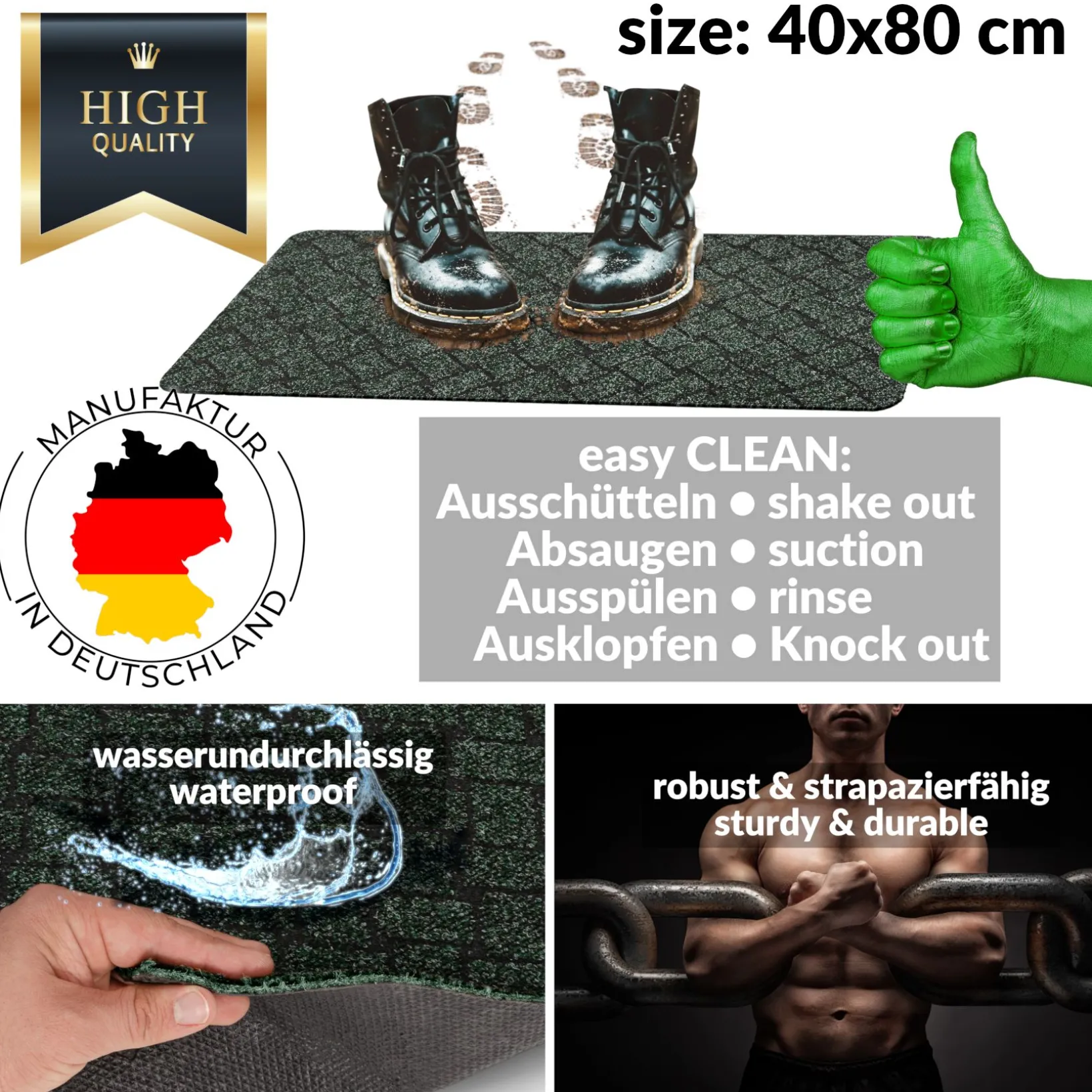 Teppichläufer Sauberlaufmatte Schmutzfangmatte Flur Läufer MELBOURNE Breite 100cm