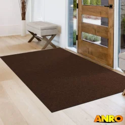 Teppichläufer Schmutzfangmatte Flur Läufer Schmutzfangläufer Teppichboden robust rutschfest Sauberlaufmatte Meterware 120 cm Braun