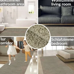 Teppich Wohnzimmer Kurzflor Teppich Getuftet Teppichboden Princess 2 Farben Breite 100cm