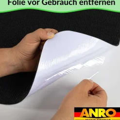 Treppenteppich Stufenmatte Treppenstufen Teppich selbsthaftend Stufenmatte Rechteckig NEMESIS Schwarz