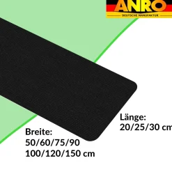 Treppenteppich Stufenmatte Treppenstufen Teppich selbsthaftend Stufenmatte Rechteckig NEMESIS Schwarz