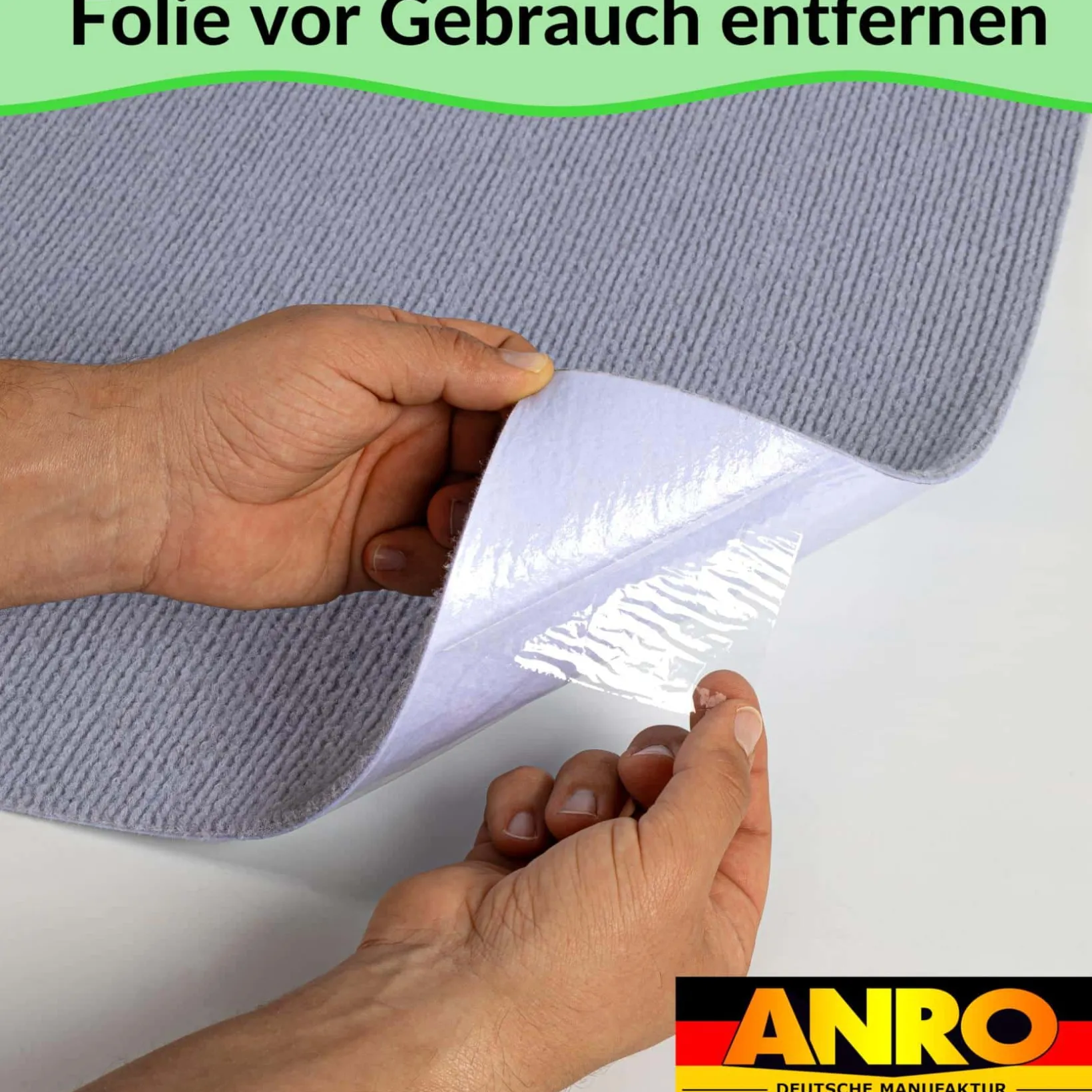Treppenteppich Stufenmatte Treppenstufen Teppich selbsthaftend Stufenmatte Rechteckig NEMESIS Grau