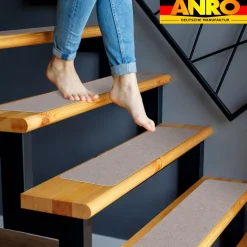 Treppenteppich Stufenmatte Treppenstufen Teppich selbsthaftend Stufenmatte Rechteckig NEMESIS Beige