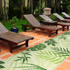 Weichschaummatte Badematte Weichschaum Bad Tropika Grün 2 Breiten Meterware